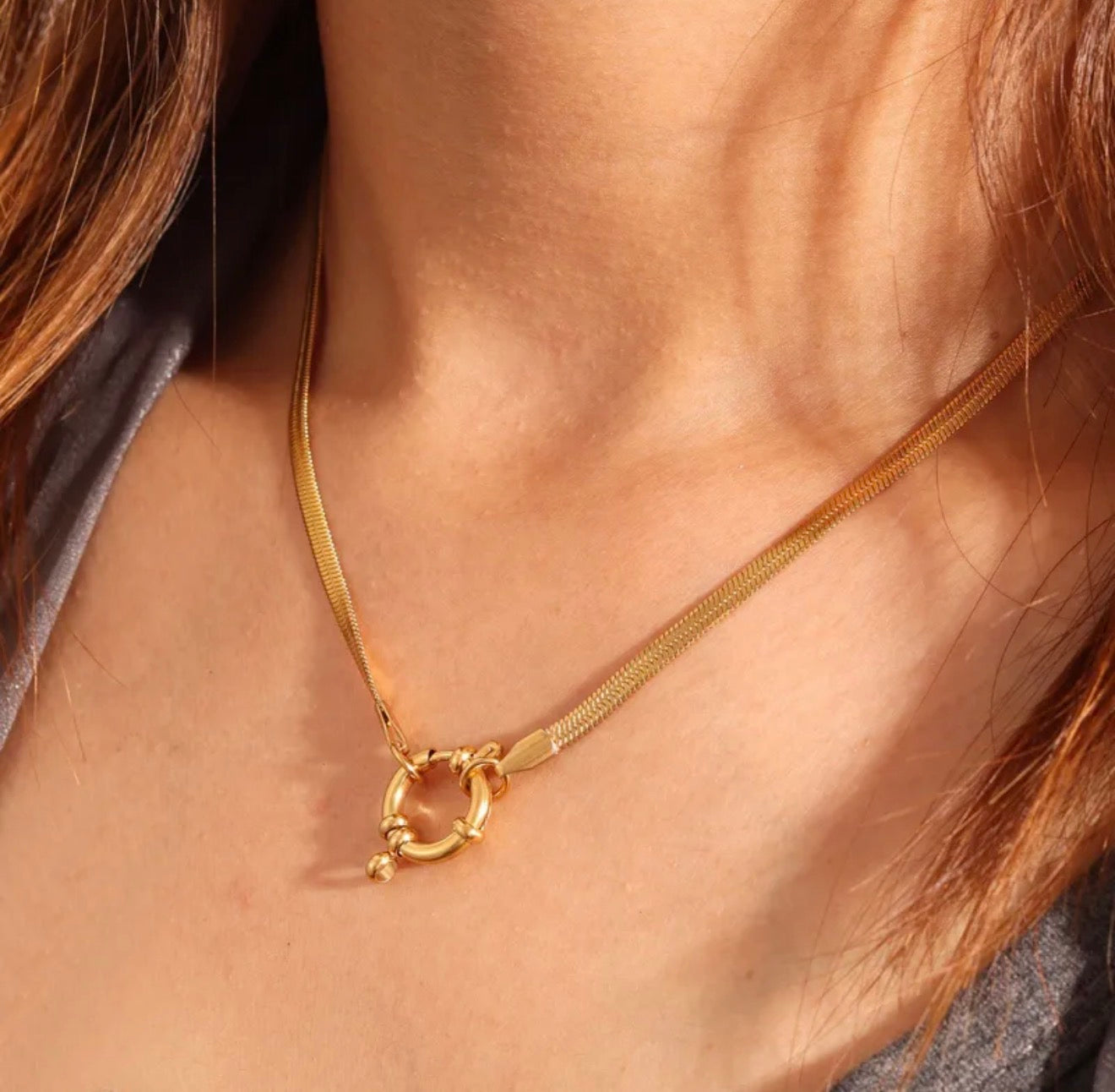 CADENA SERPIENTE CON ARO