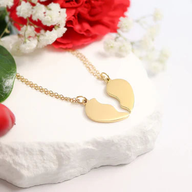 DUO - COLLAR PERSONALIZABLE CORAZÓN PARTIDO