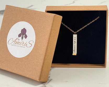 COLLAR PERSONALIZABLE CON BARRA OCULTA