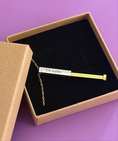 COLLAR PERSONALIZABLE CON BARRA OCULTA