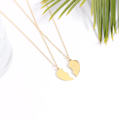 DUO - COLLAR PERSONALIZABLE CORAZÓN PARTIDO