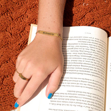 PULSERA PERSONALIZABLE CON TEXTO (AJUSTABLE)