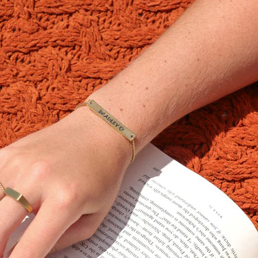 PULSERA PERSONALIZABLE CON TEXTO (AJUSTABLE)