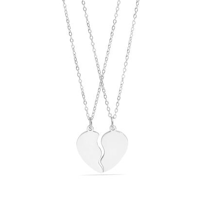 DUO - COLLAR PERSONALIZABLE CORAZÓN PARTIDO
