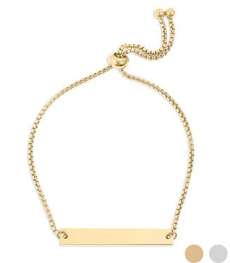 PULSERA PERSONALIZABLE CON TEXTO (AJUSTABLE)