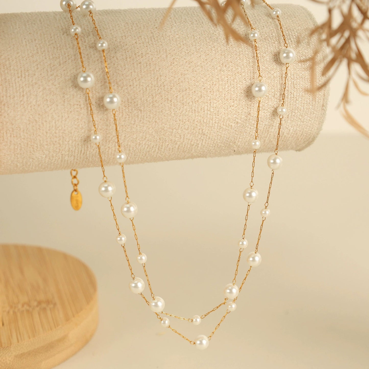 Double Pearl Necklace