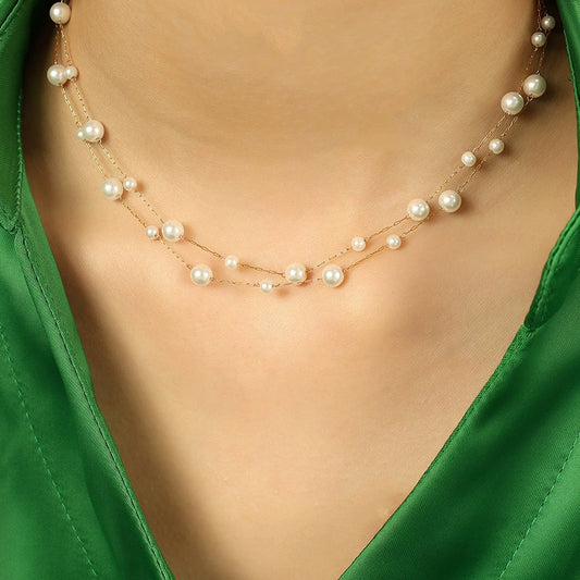 Doble Pearl Necklace